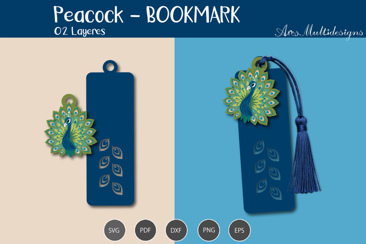 Peacock Bookmark SVG