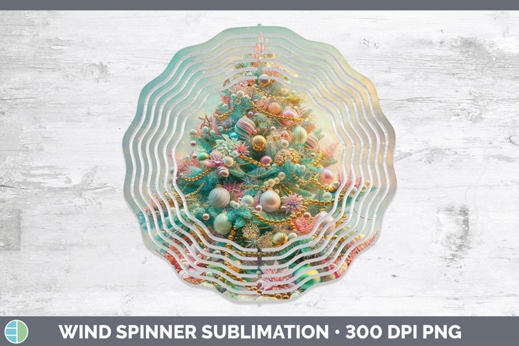 Pearl Christmas Tree Wind Spinner Sublimation Spinner D