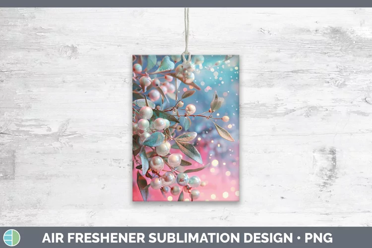 Pearl Christmas Mistletoe Air Freshener Sublimation Car Fres