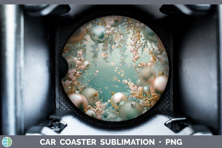 Pearl Christmas Ornaments Car Coaster Sublimation Coaster De