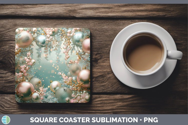 GorgeousPearl Christmas Square Coaster design.