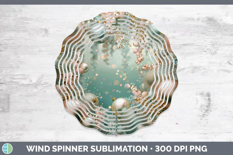 Pearl Christmas Ornaments Wind Spinner Sublimation Spinner D