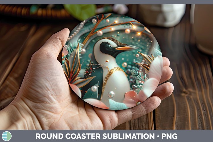 GorgeousPearl Christmas Round Coaster design.