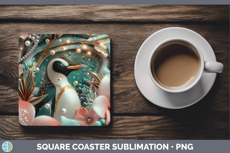 GorgeousPearl Christmas Square Coaster design.
