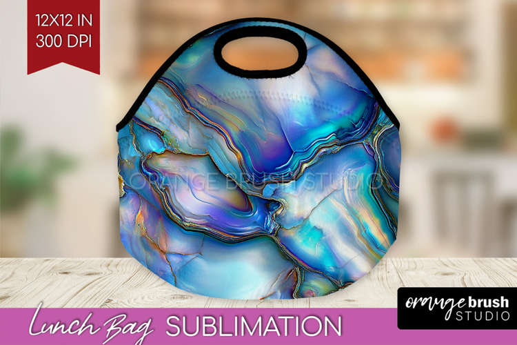Pearl Lunch Bag - Pearl Texture Lunch Bug PNG Sublimation