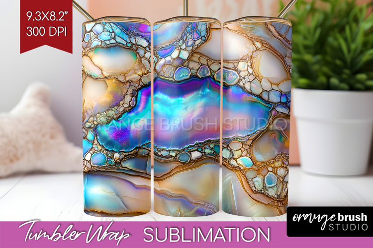 Pearl Tumbler Wrap - Pearl Texture Tumbler PNG Sublimation