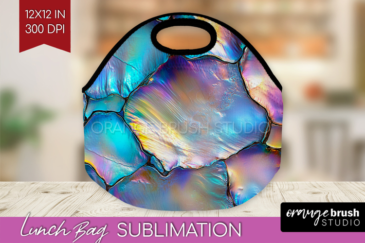 Pearl Lunch Bag - Pearl Texture Lunch Bug PNG Sublimation