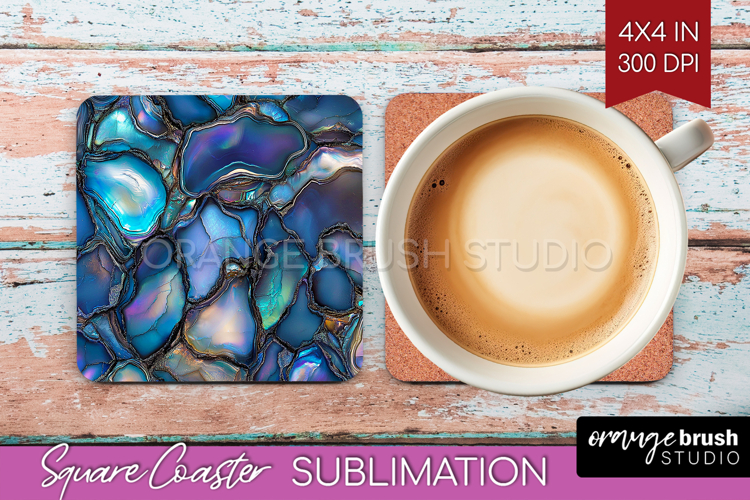 Pearl Square Coaster - Pearl Texture Coaster PNG Sublimation
