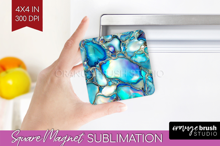 Pearl Magnet Sublimation - Pearl Texture Square Magnet PNG
