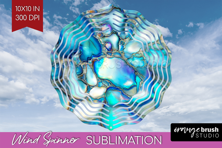 Pearl Wind Spinner Sublimation PNG - Pearl Texture Round
