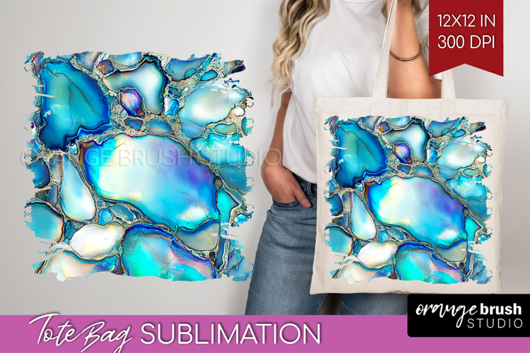 Pearl Tote Bag - Pearl Texture Tote Bag PNG Sublimation