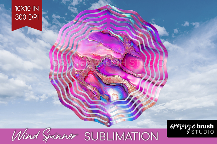 Pearl Wind Spinner Sublimation PNG - Pearl Texture Round
