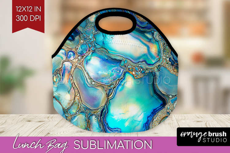 Pearl Lunch Bag - Pearl Texture Lunch Bug PNG Sublimation