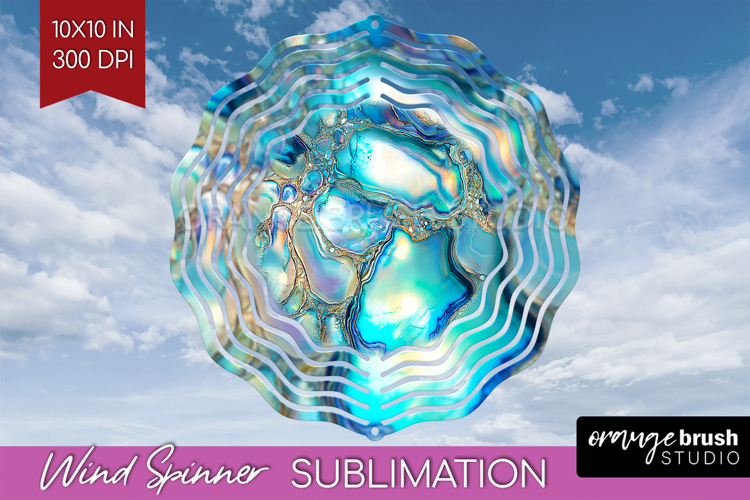 Pearl Wind Spinner Sublimation PNG - Pearl Texture Round