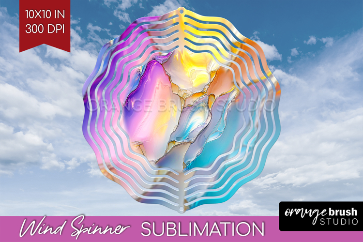 Pearl Wind Spinner Sublimation PNG - Pearl Texture Round