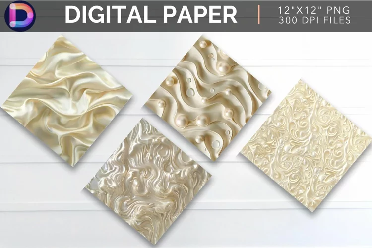 Pearlescent Ivory Digital Paper