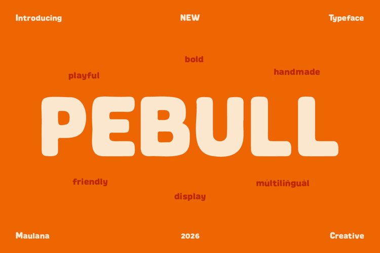 Pebull Playful Rounded Display Font example image 1