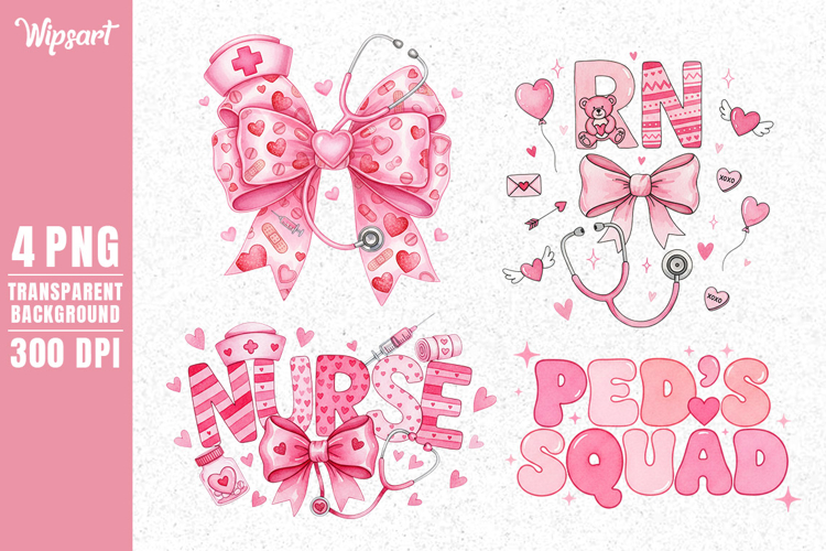 Peds Nurse Valentine PNG Sublimation