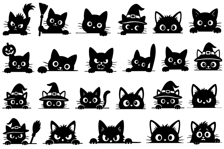 Peeking Cat Svg Image 13