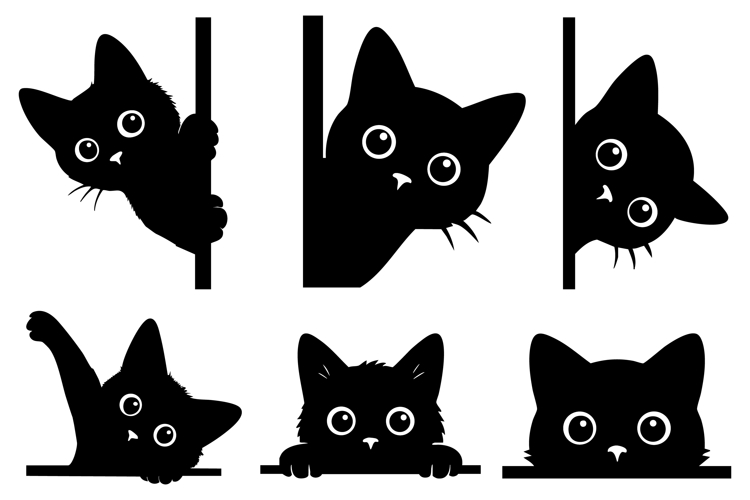 Peeking Cat Svg Image 14