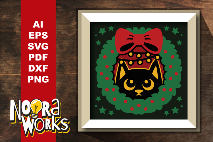 Cat Shadow Box Svg Image 20