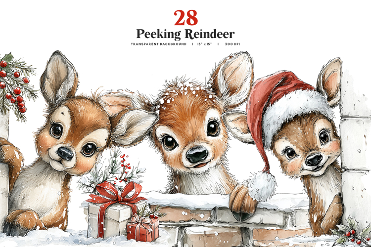 Cute Reindeer Clipart Image 4