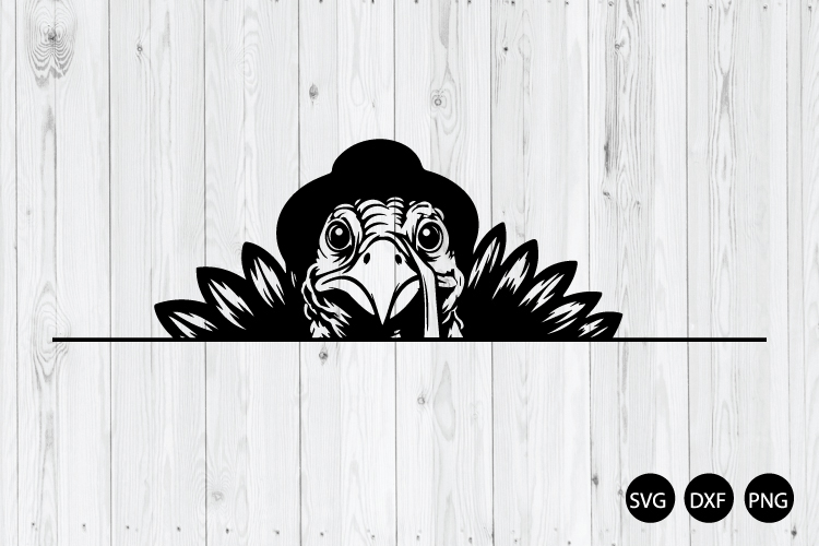 Peeking Turkey SVG, Turkey SVG, Animal SVG