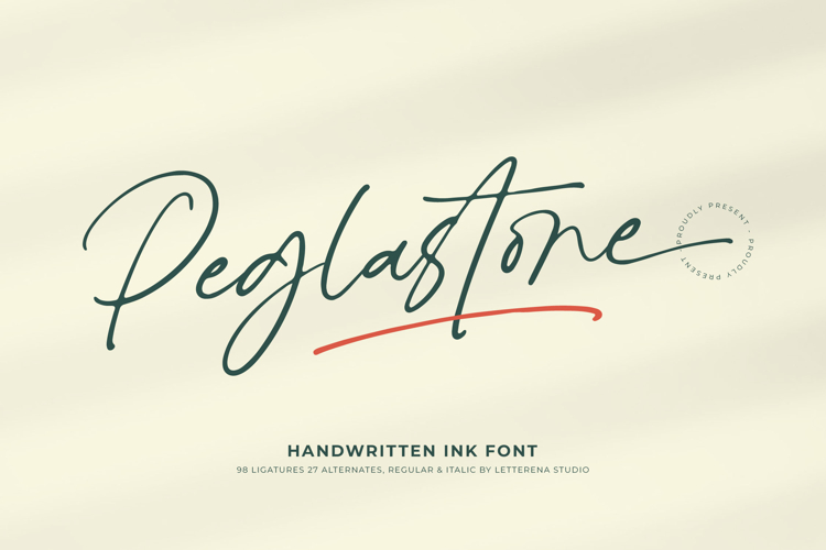 Peglastone - Handwritten Ink Font