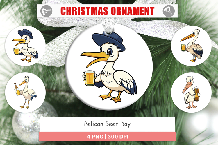 Ornament Pelican Beer Day