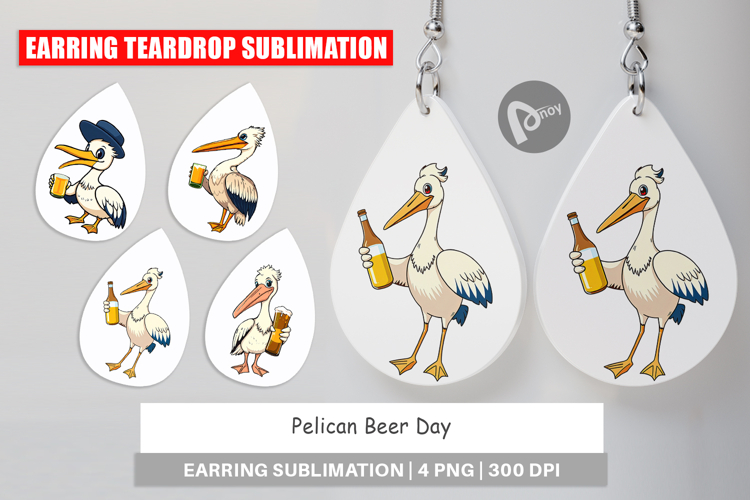 Earring Pelican Beer Day