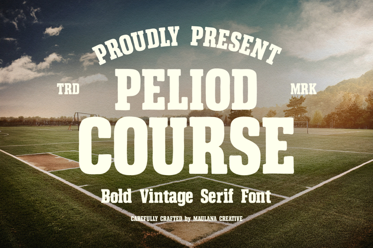 Peliod Course Bold Vintage Display Serif Font