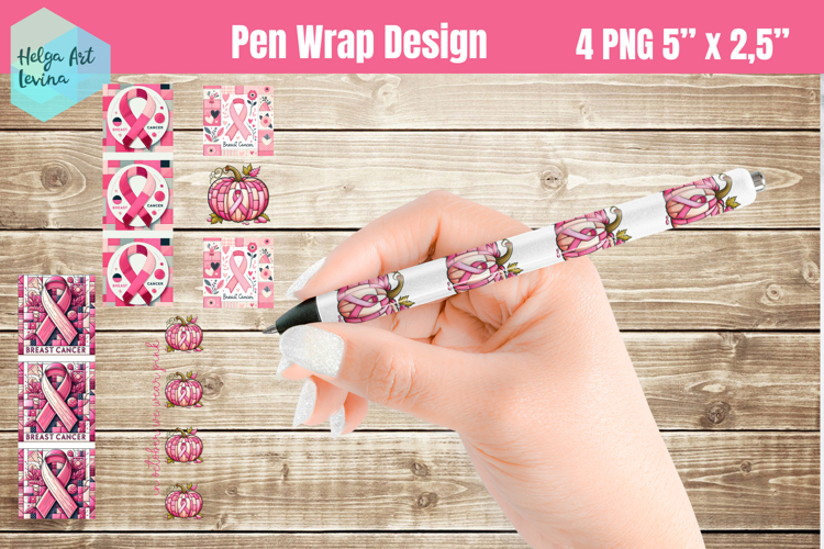 Breast Cancer Pen Wraps Sublimation