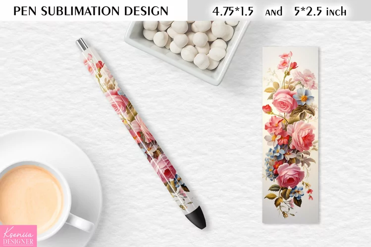 Pink Roses |Flower Pen Sublimation Design