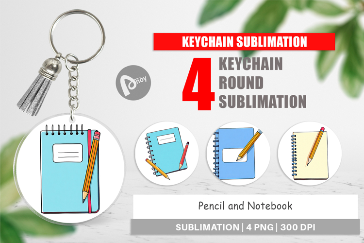 Keychain Pencil and Notebook
