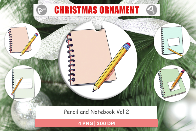 Ornament Pencil and Notebook