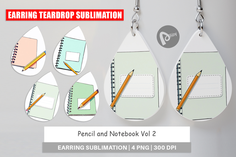 Earring Pencil and Notebook