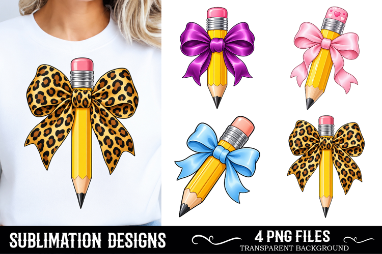 Pencil Bow Teacher Sticker , Back To School Sticker