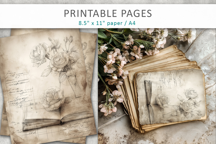 hand drawn sketch vintage paper, ephemera paper