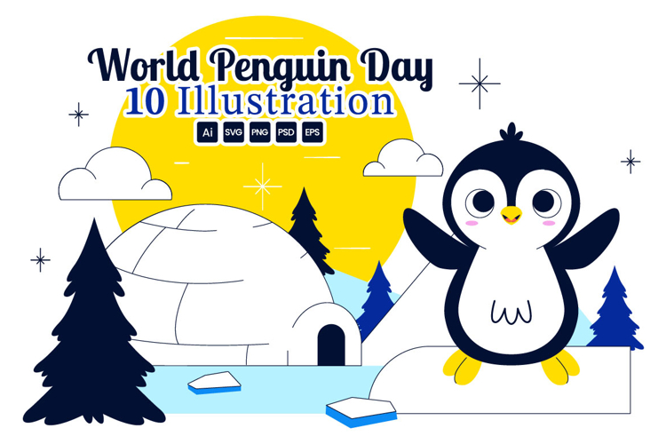 10 World Penguin Day Illustration