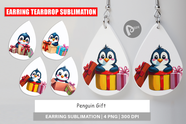 Earring Penguin Gift