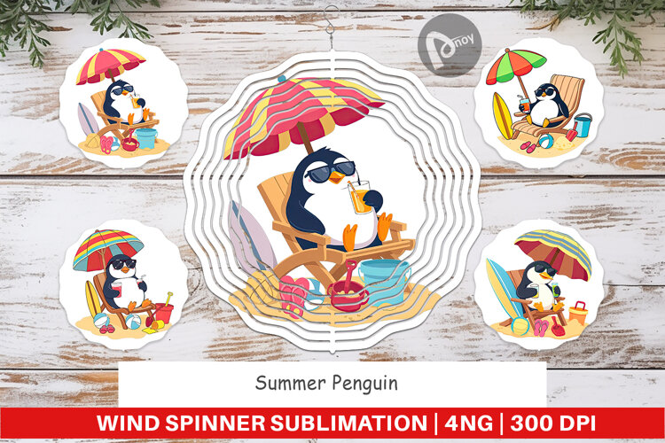 Wind Spinner Summer Penguin example image 1