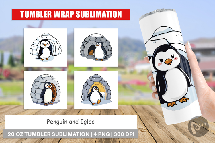 Tumbler Penguin and Igloo