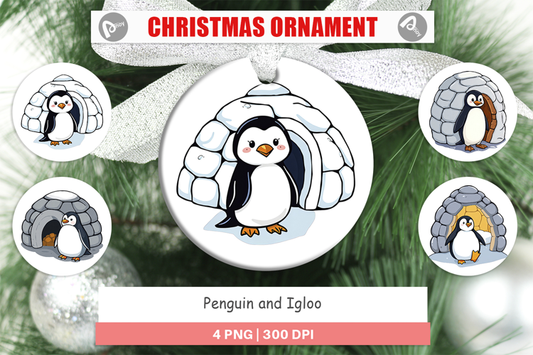 Ornament Penguin and Igloo