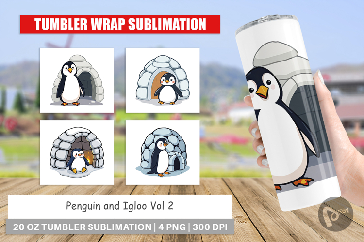 Tumbler Penguin and Igloo