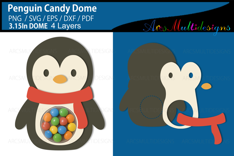 Penguin Candy Dome SVG