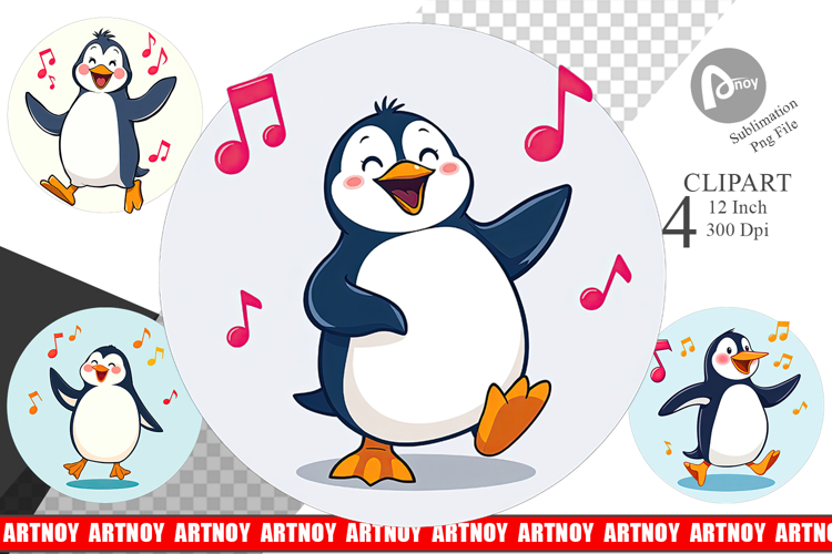 Dancing Penguin Clipart