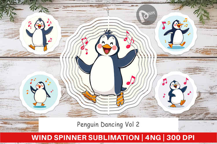 Wind Spinner Penguin Dancing