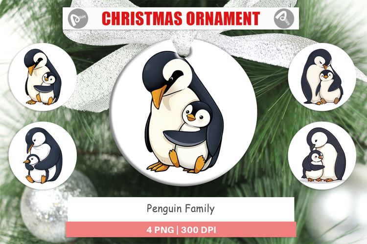 Ornament Penguin Family