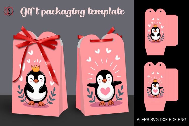 Penguin Gift Bag Template