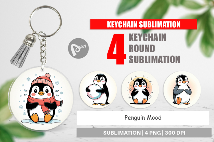 Keychain Penguin Mood
